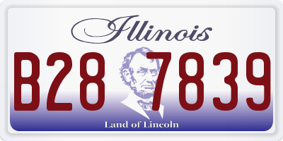 IL license plate B287839