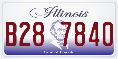 IL license plate B287840