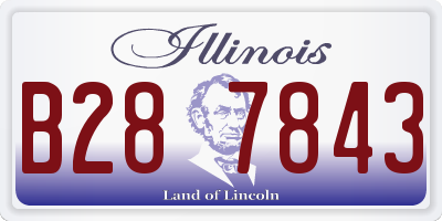IL license plate B287843
