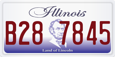 IL license plate B287845