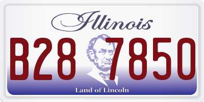 IL license plate B287850