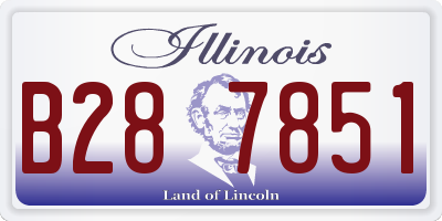 IL license plate B287851