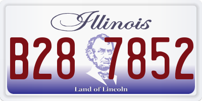 IL license plate B287852