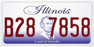 IL license plate B287858