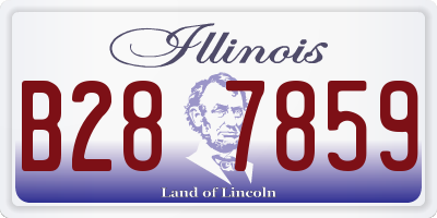 IL license plate B287859