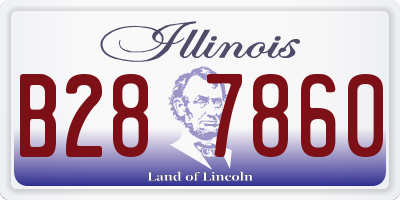 IL license plate B287860