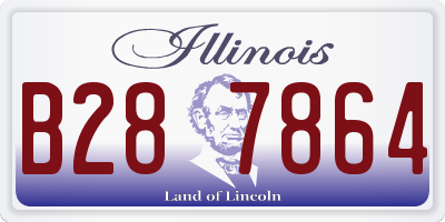 IL license plate B287864