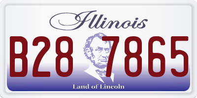 IL license plate B287865