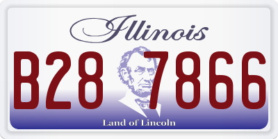 IL license plate B287866
