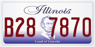 IL license plate B287870