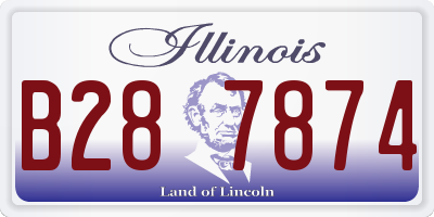IL license plate B287874