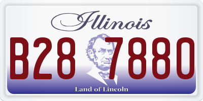 IL license plate B287880