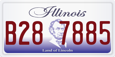 IL license plate B287885