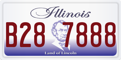 IL license plate B287888