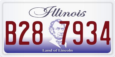 IL license plate B287934