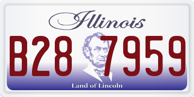 IL license plate B287959