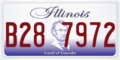 IL license plate B287972