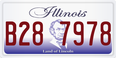 IL license plate B287978