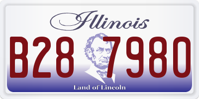 IL license plate B287980
