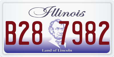 IL license plate B287982