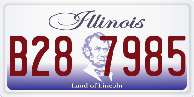 IL license plate B287985
