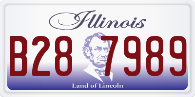 IL license plate B287989