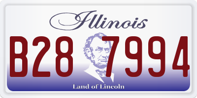 IL license plate B287994