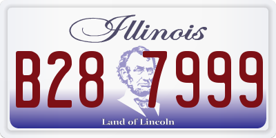 IL license plate B287999