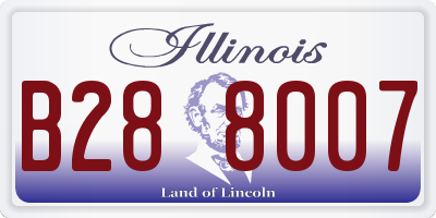 IL license plate B288007