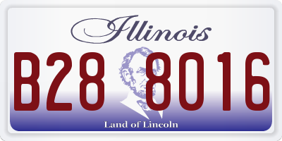 IL license plate B288016