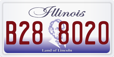 IL license plate B288020