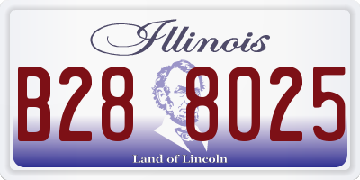 IL license plate B288025