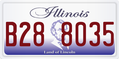 IL license plate B288035