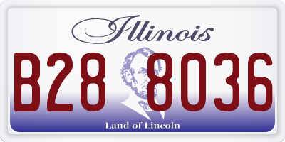 IL license plate B288036