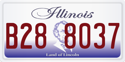 IL license plate B288037