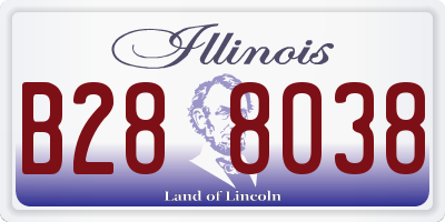 IL license plate B288038