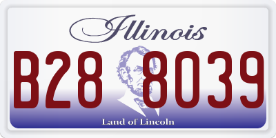 IL license plate B288039