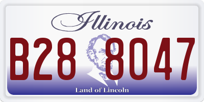 IL license plate B288047