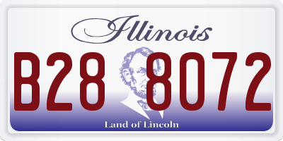 IL license plate B288072
