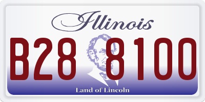 IL license plate B288100