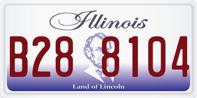 IL license plate B288104
