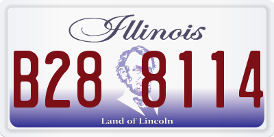 IL license plate B288114
