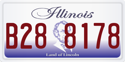 IL license plate B288178