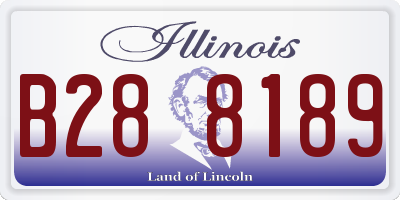IL license plate B288189