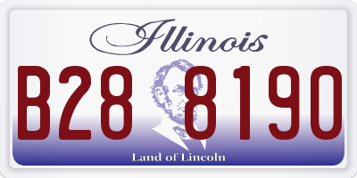 IL license plate B288190