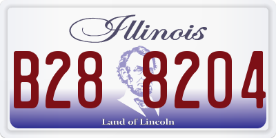 IL license plate B288204