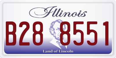 IL license plate B288551