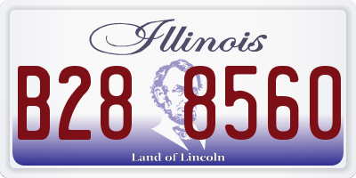 IL license plate B288560