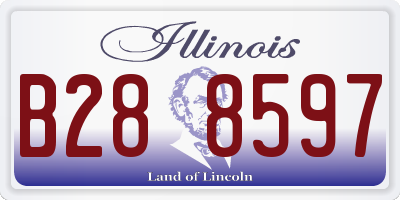IL license plate B288597