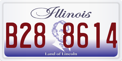 IL license plate B288614